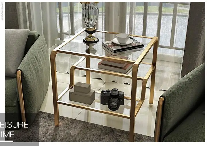 Sitting room marble edge a few toughened glass Angle contracted small tea table sofa ark the head of bed moves squa | Мебель