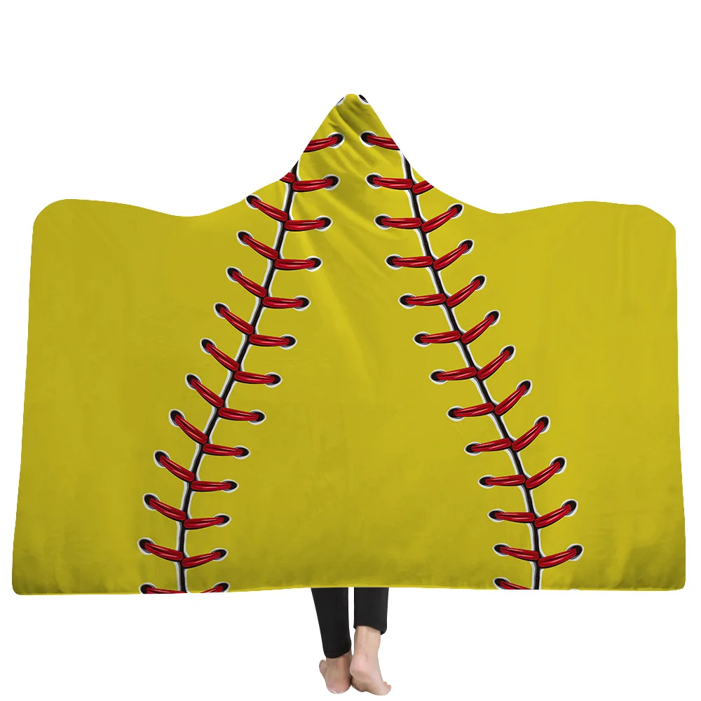 

Explosive Hooded Blanket Cloak Hat Blanket la casa ju tan Blanket Thick Blanket Rugby Series