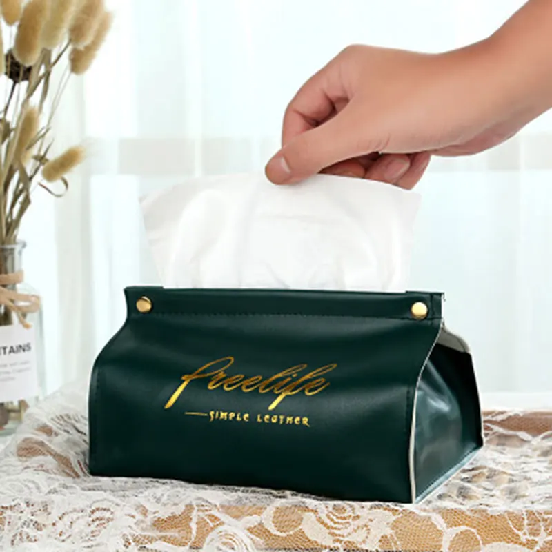 

Chic Tissue Case Box Container PU Leather Marble Pattern Home Car Towel Napkin Papers Dispenser Holder Box Case Table Decoration