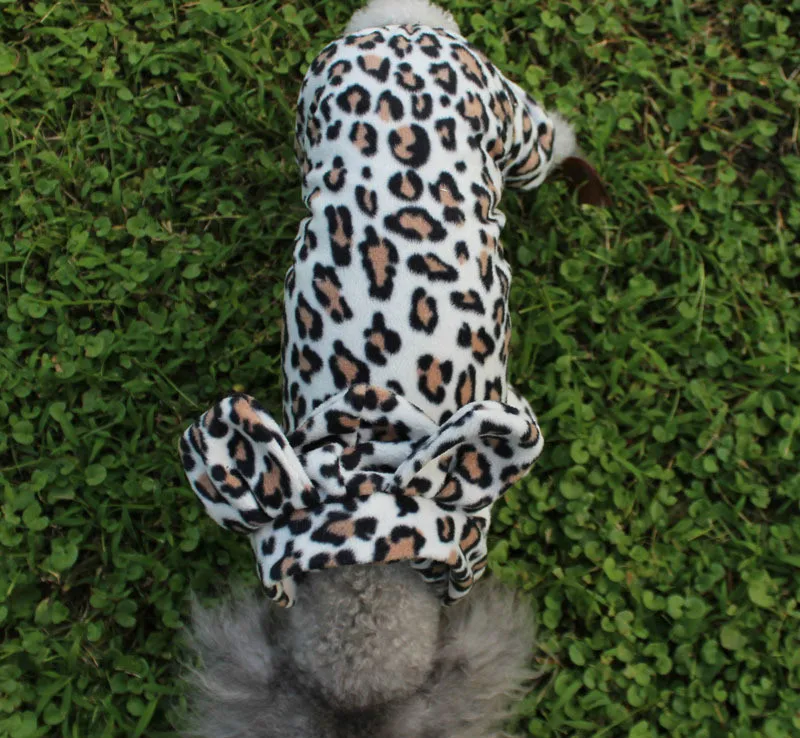 New Leopard Print Four Legged Dog Clothes Autumn and Winter Clothes New Teddy VIP Dog Clothes Dog Coat Pet Products Outfits