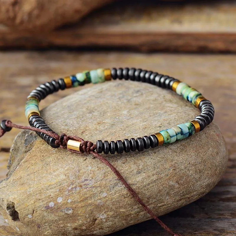 Mens Bracelet Matte Beads Jaspers Macrame Friendship Bracelet Adjustable Steampunk Couples Lovers Bracelets Femme Bijoux - Image 5