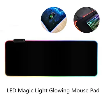 

ALANGDUO Luminous Gaming Mouse Pad Colorful Oversized Glowing USB LED Extended Illuminated Keyboard PU Non-slip Blanket Mat