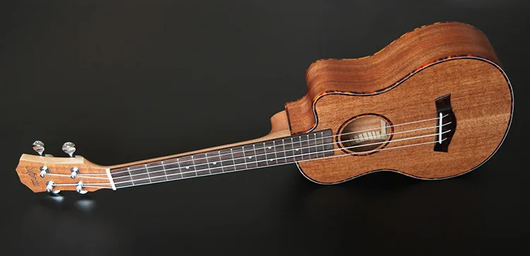 SevenAngel 26 дюймов тенор из красного дерева укулеле отсутствует Угол Ukelele мини Гавайская гитара электрическая укулеле с звукоснимателем эквалайзером - Цвет: Ordinary ukulele