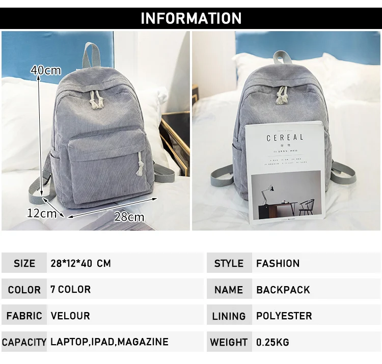 Модный женский рюкзак, рюкзак для студентов и студентов, рюкзак для колледжа, бархатные школьные сумки для девочек-подростков, рюкзак Mochila
