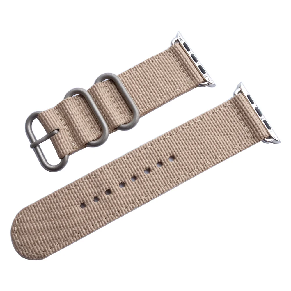 Лидер продаж, нейлоновый ремешок для наручных часов Apple Watch, версии 4/3/2/1, спортивный кожаный браслет, длина-44 мм, 40 мм, 42 мм, 38 мм, ремешок для