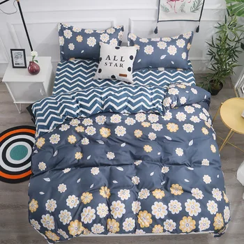 

Thumbedding Cartoon Flowers Bedding Set King Creative Romantic Duvet Cover Grey Queen Full Twin Single Unique Design Bed Set
