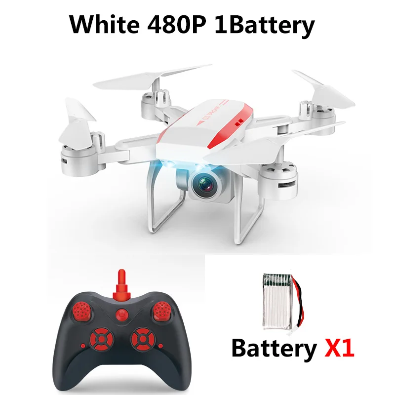 KY606D Дрон 4K вертолет с ДУ Дроны с камерой HD долгое время полета RC gps Квадрокоптер WiFi fpv Квадрокоптер складная игрушка - Цвет: White 480P 1B