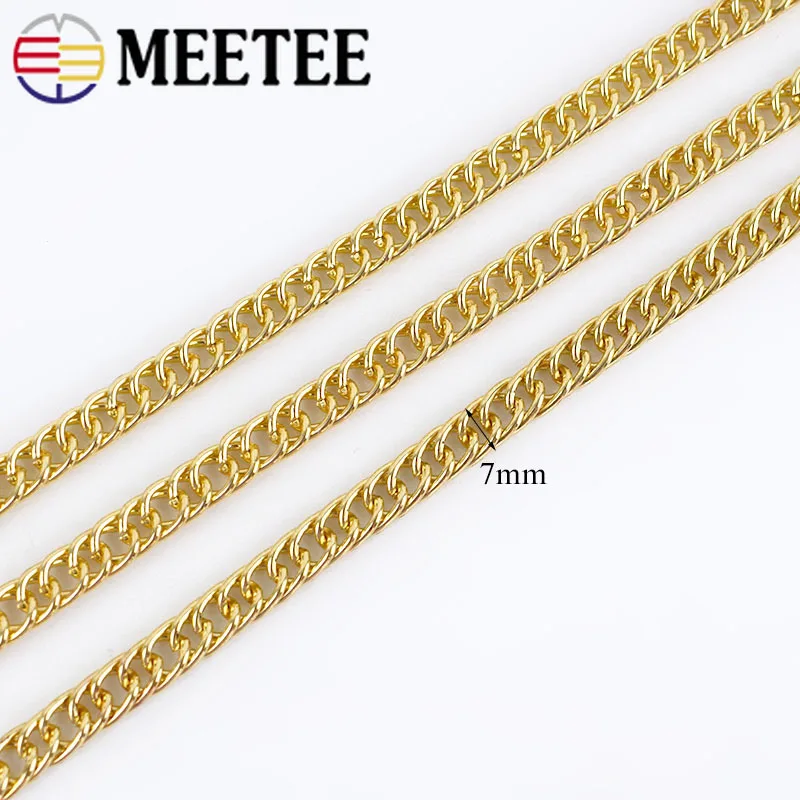 Meetee металлические цепочки 7 мм пряжки для кошелька ремешки на плечо сумок замена