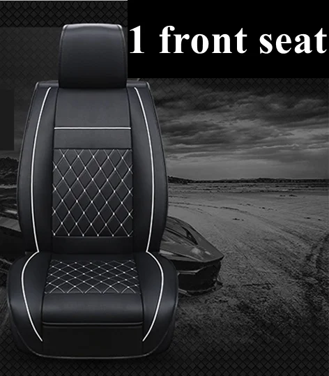 Автомобильный чехол для LADA Vesta Xray Kalina Priora Largus 4x4 Granta Samara 2106 210 Mini Countryman Coupe Clubman автомобильные аксессуары - Название цвета: 1frontseatblackwhite