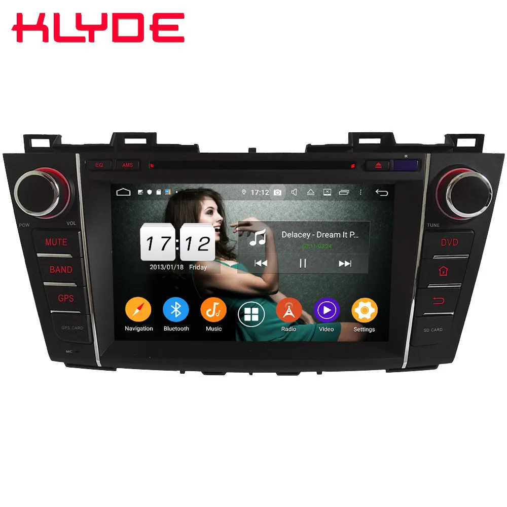 Klyde ips 4G wifi Android 9,0 Восьмиядерный 4 Гб ОЗУ 64 Гб ПЗУ BT DSP автомобильный DVD мультимедийный плеер радио для Mazda 5 Premacy 2009-2013