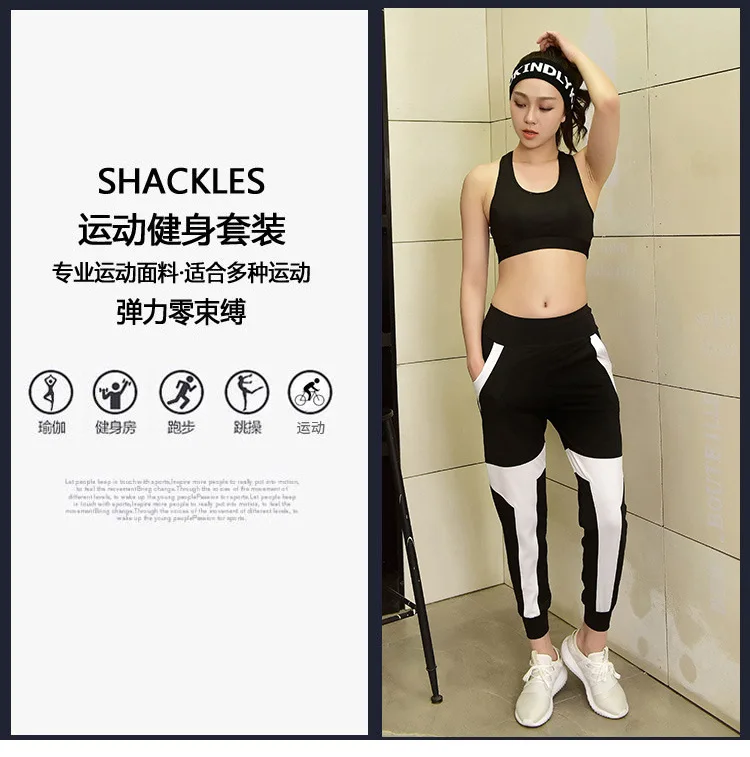 Spring And Summer New Style Sports WOMEN'S Suit Loose And Plus-sized Short Sleeve Gym Yoga Clothes Three-piece Set