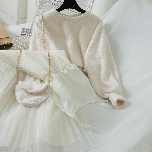 new fashion women's clothing autumn dress with two sets dress women 9071 - Color: Apricot