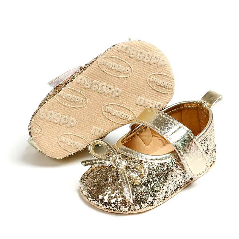 Обувь принцессы для маленьких девочек; коллекция года; блестящая обувь для малышей; обувь для новорожденных; модная теплая зимняя обувь для малышей; обувь для малышей