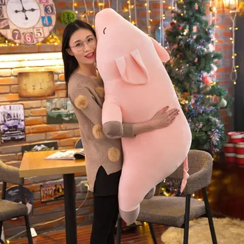 

Cuddly Kids Down Pillow Gift Decoration PP Cotton Baby Hugging Pig Lovely Plush Doll Soft Stuffed Girlfriend Unisex