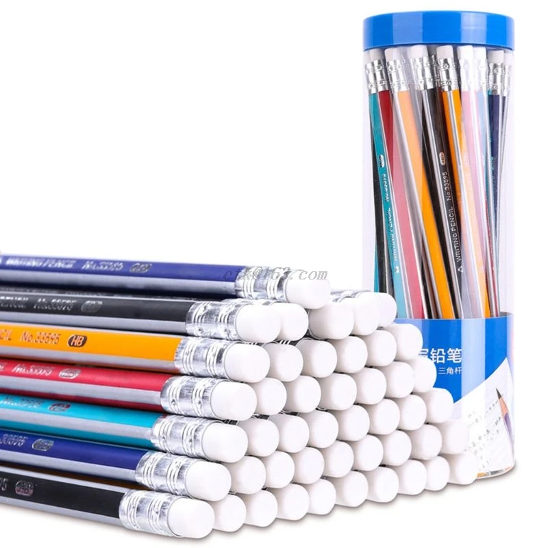 Artigos de Papelaria Material de Escritório Presentes do Estudante Pces Desenho Escrevendo Lápis Escola 50 2b - hb Mod. 198847 3 Cheap Lápis padrão