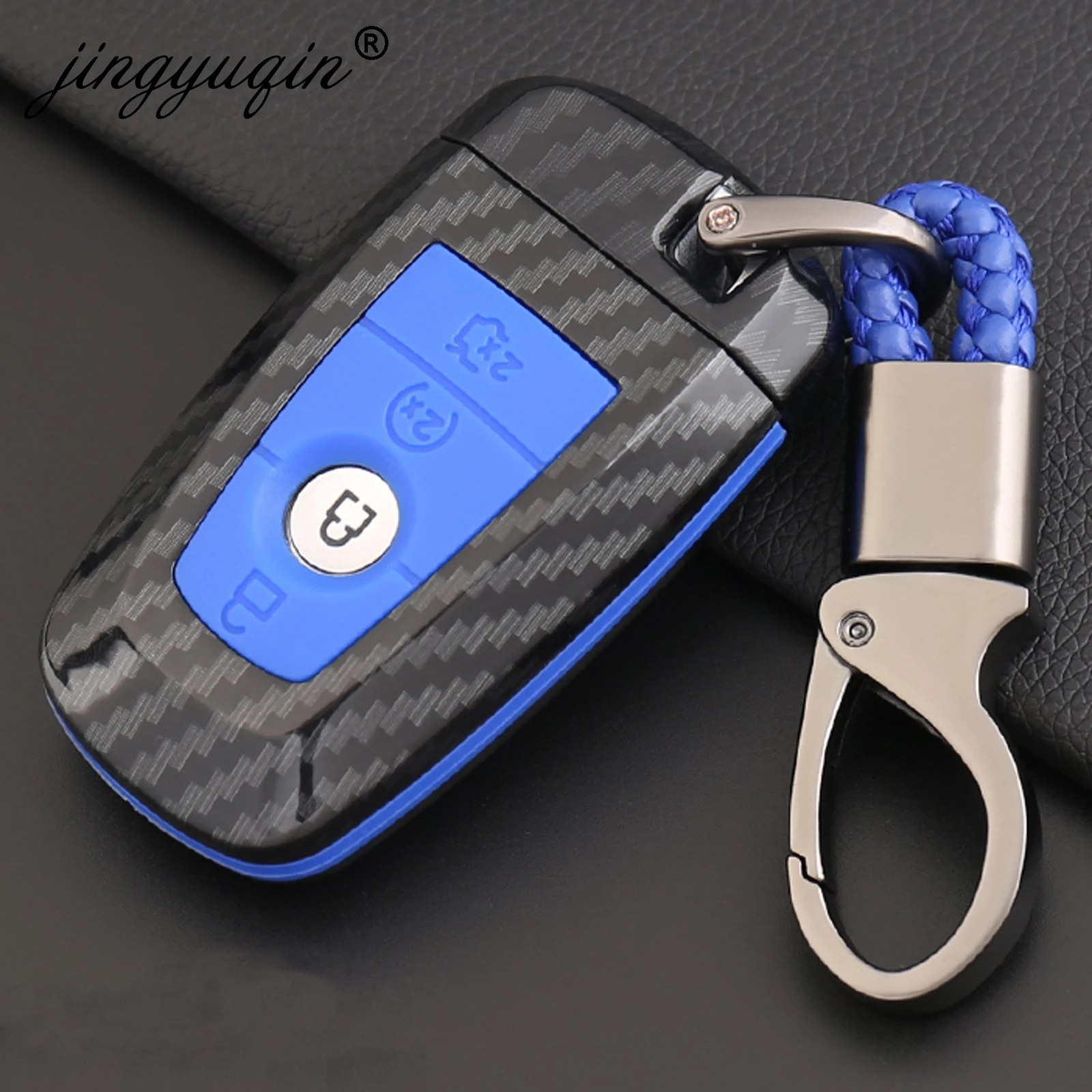 Силиконовый чехол+ чехол для ключей из углеродного волокна для Ford Fusion Mondeo Mustang Explorer Edge Fob Shell