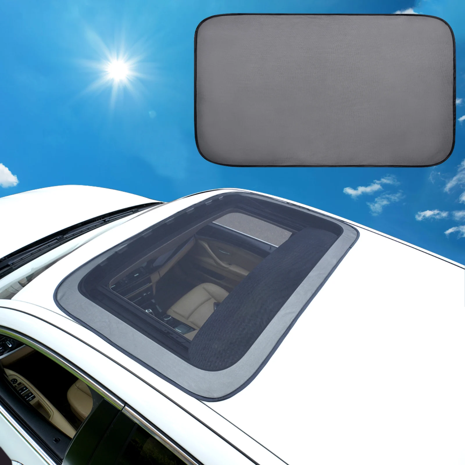 TECUUL Auto Heckklappe Mesh Screen für SUV Sonnenschutz Vorhänge Magnetisch  Fliegengitter Schwarz Mesh Moskitonetz für Dach T5 Wohnmobil Wohnwagen