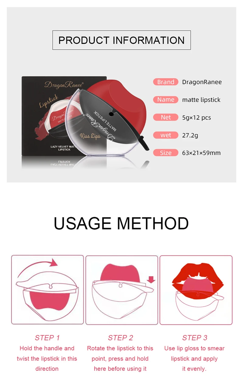 Feuchtigkeitsspendender Matter Lippenstift Wasserfest Und Langanhaltend_voghion.com
