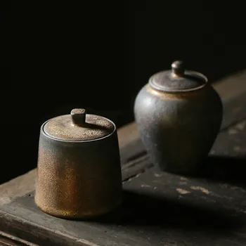 

Japanese Ceramic Tea Caddies Vintage Porcelain Tea Canister for Tea MJ82109