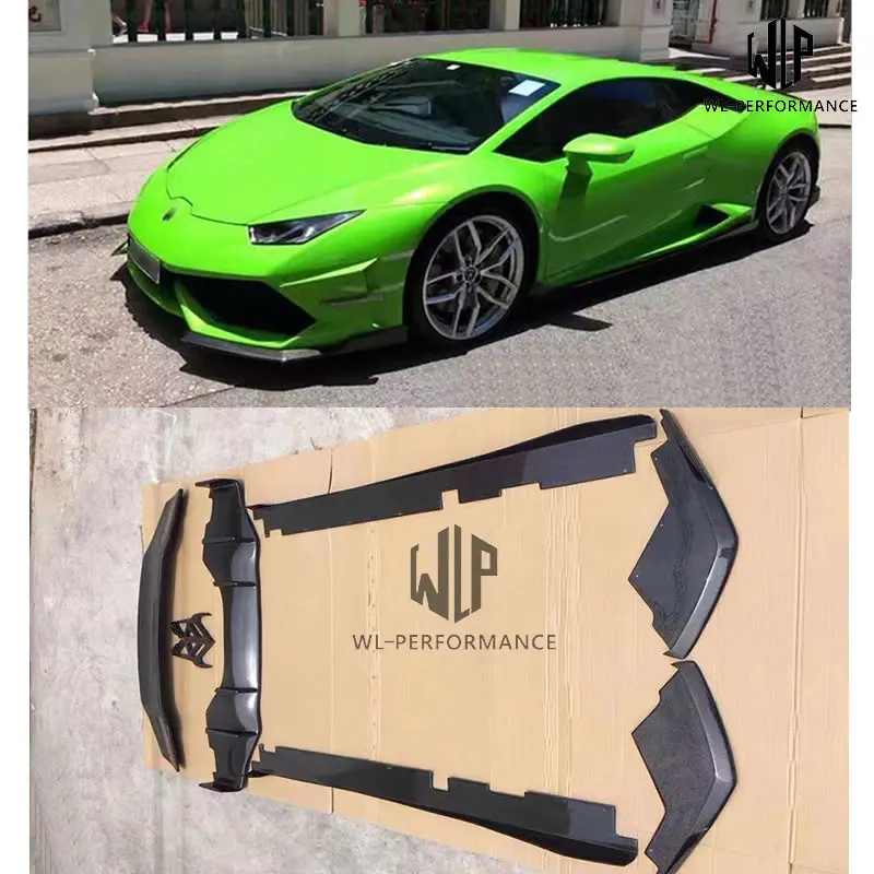 

LP610 Carbon Fiber Front Bumper Splitters Rear diffuser side skirts rear spoiler For Lamborghini Huracan LP610 DMC style 14-17