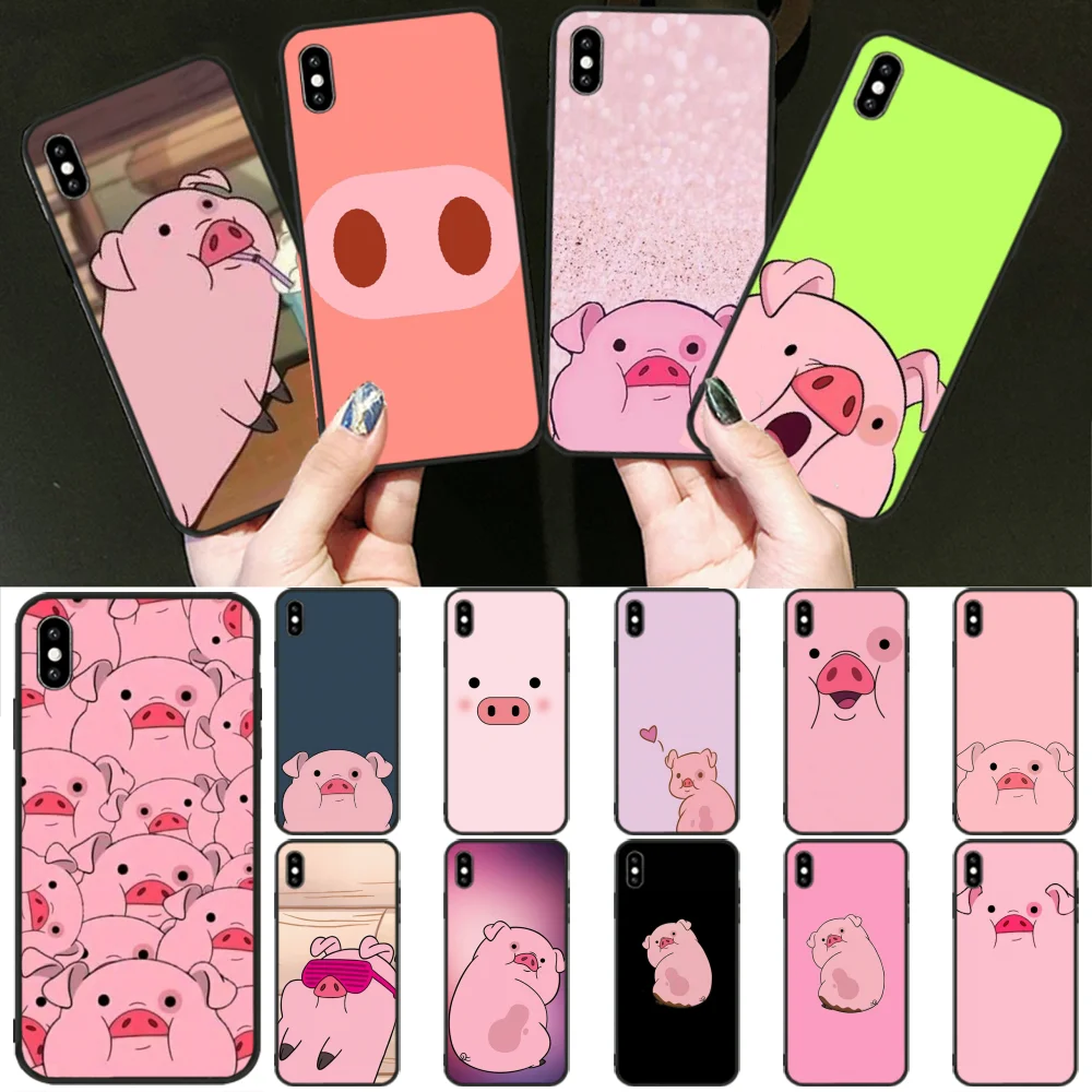 Reayou милый розовый Kawai Pig DIY Печать чехол для телефона iPhone 11 pro XS MAX 8 7 6 6S Plus X 5 5S SE XR