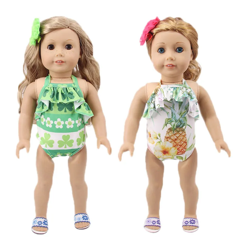 

Princess Doll Clothes Girls Swimwear = Swimwear + Hair Accessories Hair Bands for 18 Inch Dolls 43cm Dolls, Generation, Gifts