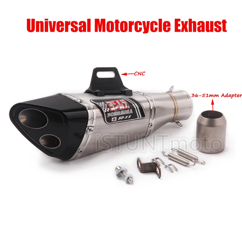 51mm Inlet Universal Motorcycle Yoshimura Exhaust Pipe Escape Modified Muffler For NINJA400 502C NK605 CBR250R GSXR250 R25 R3 R6 - Цвет: F