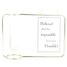 Промо-акция! Подвесная пробирка прозрачная стеклянная ваза металлическая подставка для цветов домашняя декорация Кованое железо фоторамка водная культура