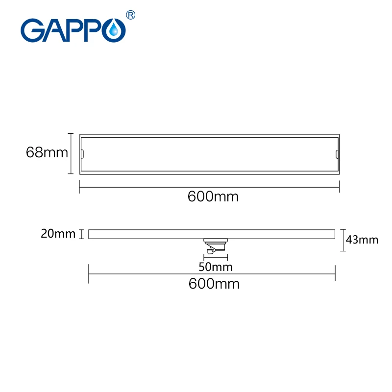 GAPPO стоки из нержавеющей стали regangle анти-запах отходов Слива ванной комнаты напольная крышка ванной слива воды Душ сливной фильтр