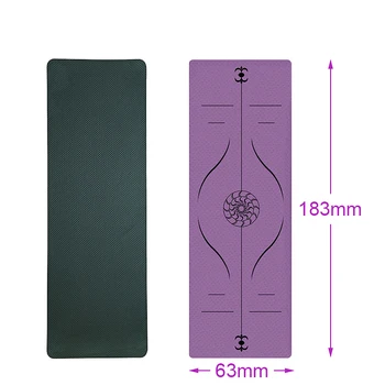

TPE Non-slip Yoga Mats With Position Line Thicken Sports Gymnastic Pilates Mats Tasteless Gym Exercise Living Room Pads Fitness