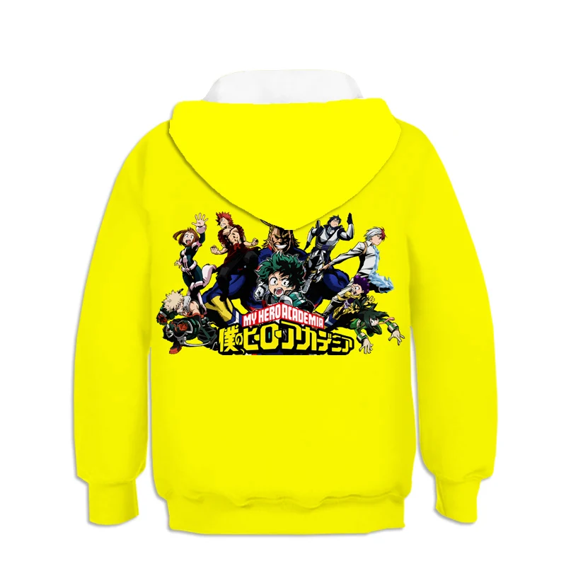 baby hooded shirt Autumn Thin Polyester Sweater My Hero Academia Print Hoodie Casual Kids Pullover New Children's Top Fun Boys Clothes children's hype hoodie