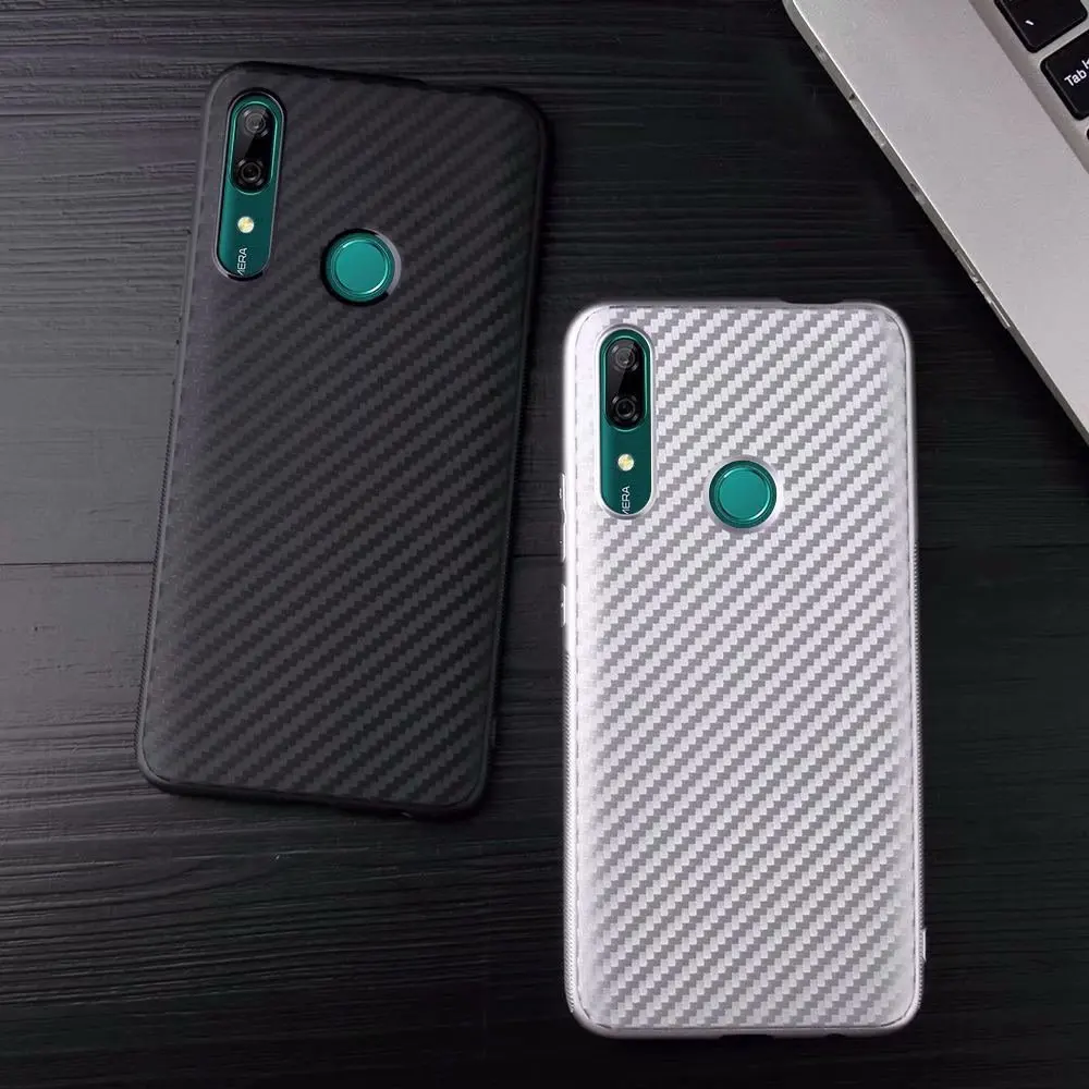 Чехол для телефона из углеродного волокна для huawei P smart Z, чехол для Fundas huawei P smart Z, мягкий чехол, Coque