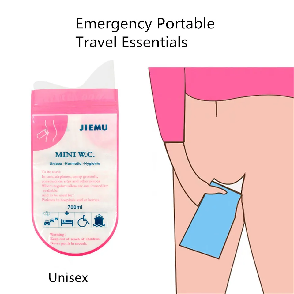 

Outdoor Easy take Emergency Bag Portable Urinal for Camping Expressway Car sickness Unisex Eco-friendly WC Tool Accessories