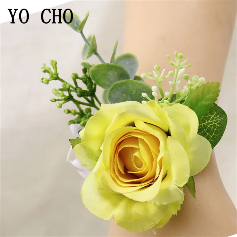 Morbidezza Style Wrist Corsage Bracelet Bridesmaid Sisters Hand Flowers  MINI Rose Wedding Bouquet Party Bridal Groom Prom Decor - AliExpress