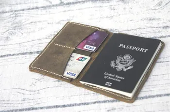 

genuine leather passport wallet holder leather possport wallet cover case card holder leather men wallets samll wallets men