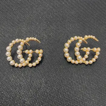 

Fashion Letter Personality All Kinds Of Shining Pearl Earrings Japan And Korea Europe And America Earrings Fashion Jewelry 2020
