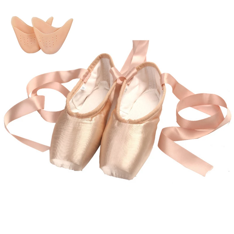 USHINE Girls Women Dance Shoe Pink Ballet Pointe Slippers Ballet Flats