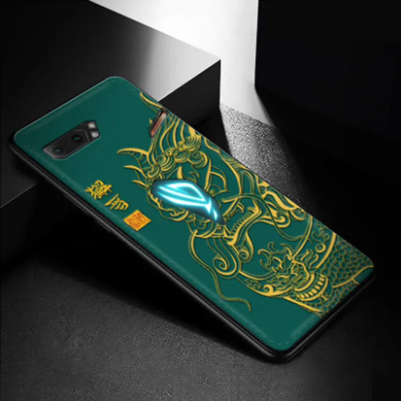 Чехол для Asus Rog Phone 2 Phone2 чехол 3D тиснение кожа мягкая задняя крышка для Asus Rog Phone II ZS660KL чехол силиконовый чехол Rog2