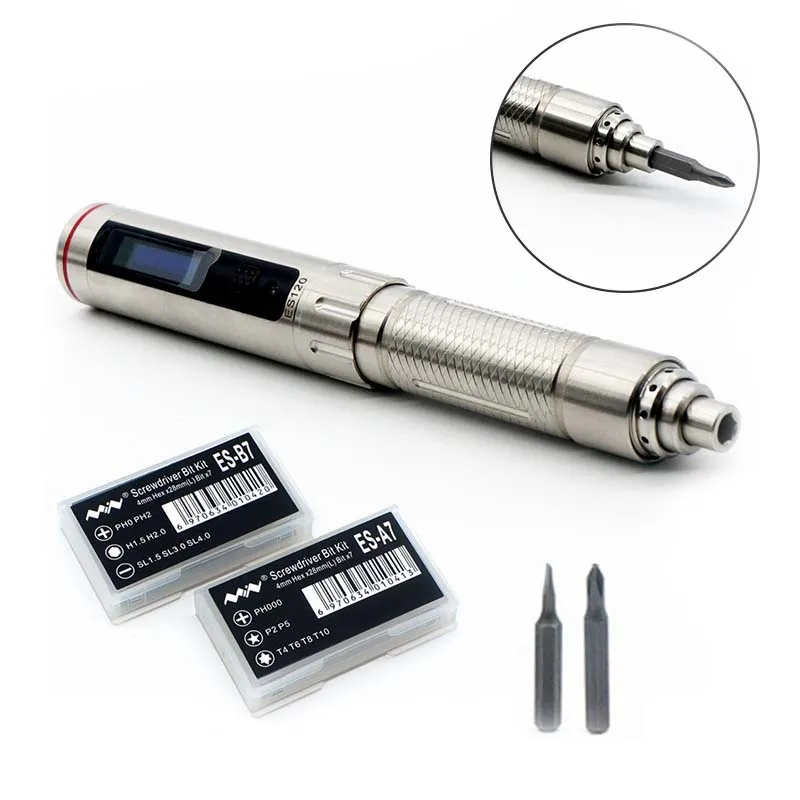 Multifunctional 3-5V ES120 Plus Motion Control Screwdriver Cordless Electric OLED W/Bits Power Tool | Инструменты