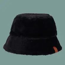 

Fisherman Cap Chic Thickness Casual Cold Proof Pure Color Bucket Hat for Dating Bucket Cap Bucket Cap