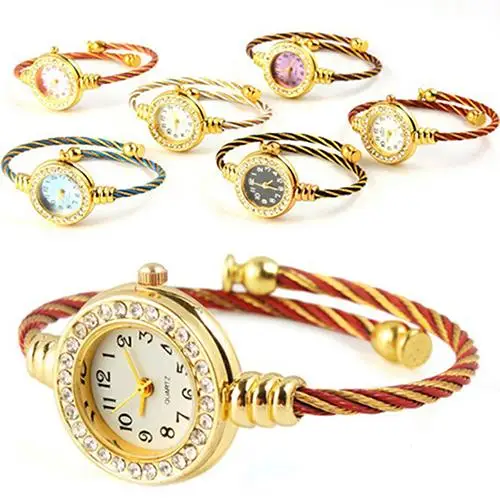 

Women's Bracelet Watch Women Fashion Steel Wire Rhinestone Quartz Bracelet Bangle Wrist Watches reloj mujer relogio feminino