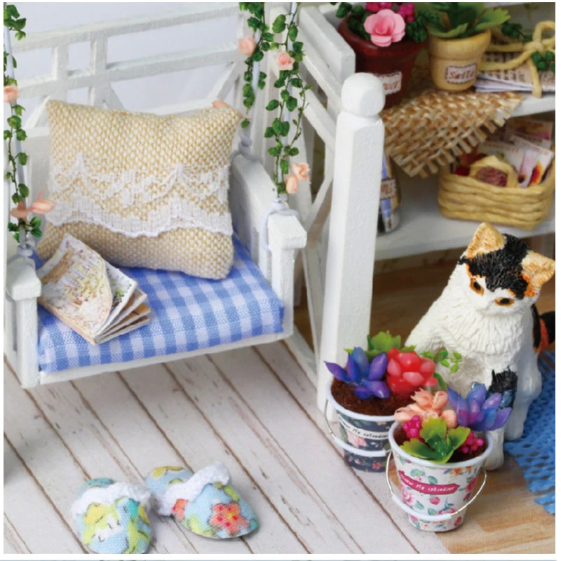 Кукольный дом Миниатюрный DIY Модель Кукольный домик с мебелью американский Ретро стиль деревянный дом ручной работы игрушка лес раз
