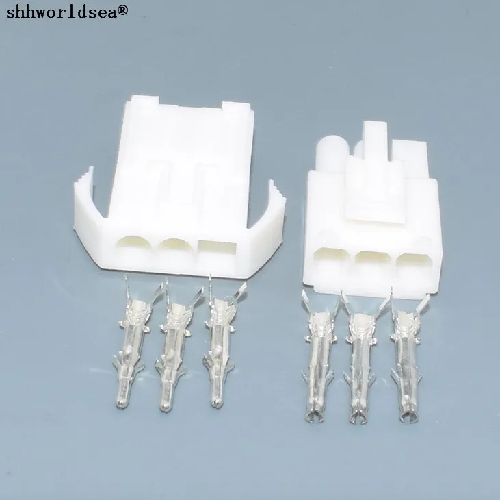 

shhworldsea 4.5mm Wire Cable Connector 3P Pin Male female 4.5 MM The connector terminal