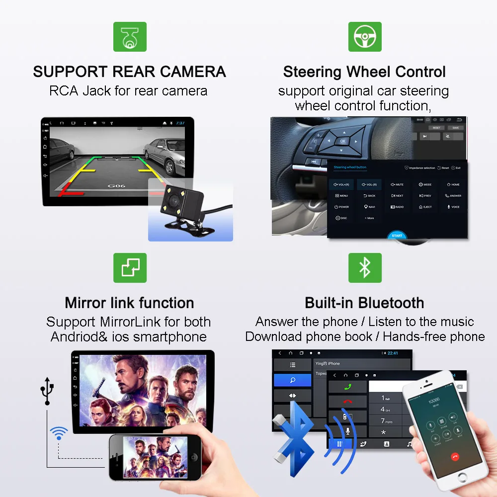 Excellent Bonroad Android 9.0 Car multimedia player For Suzuki grand vitara 2007-2011 radio gps navigation car audio video player 2G+16G 3