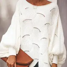 Mferlier осенний тонкий вязаный свитер с круглым вырезом и длинными рукавами «летучая мышь», свободный негабаритный женский свитер 10XL 9XL 8XL