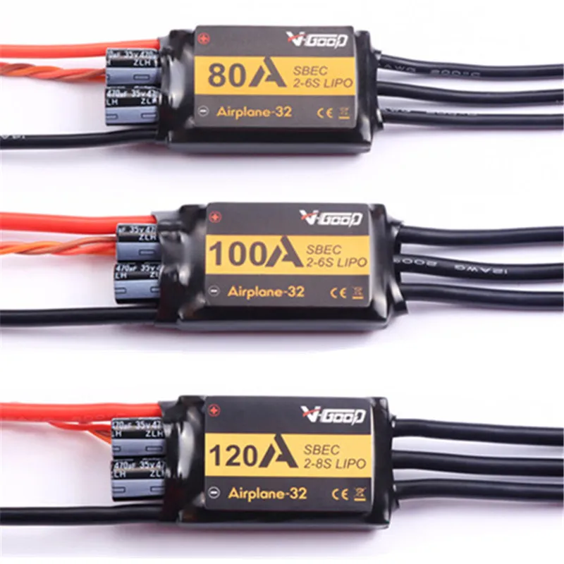 V-Good Самолеты-32 ESC 40A 60A 80A 100A 120A 150A 2-6S/2-8S Lipo 32-битный процессор контроллер скорости RC