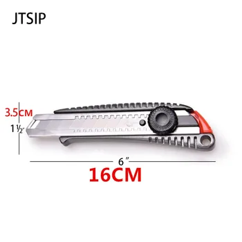 

JTSIP Heavy Duty Utility Knife SK2 Metal Stationery Utility Craft Knife Cutter Cutting Non-slip Knife Screw Locking Art Blades