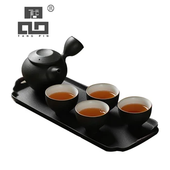 

TANGPIN ceramic teapots with 4 cups a tea sets chinese kung fu tea set drinkware