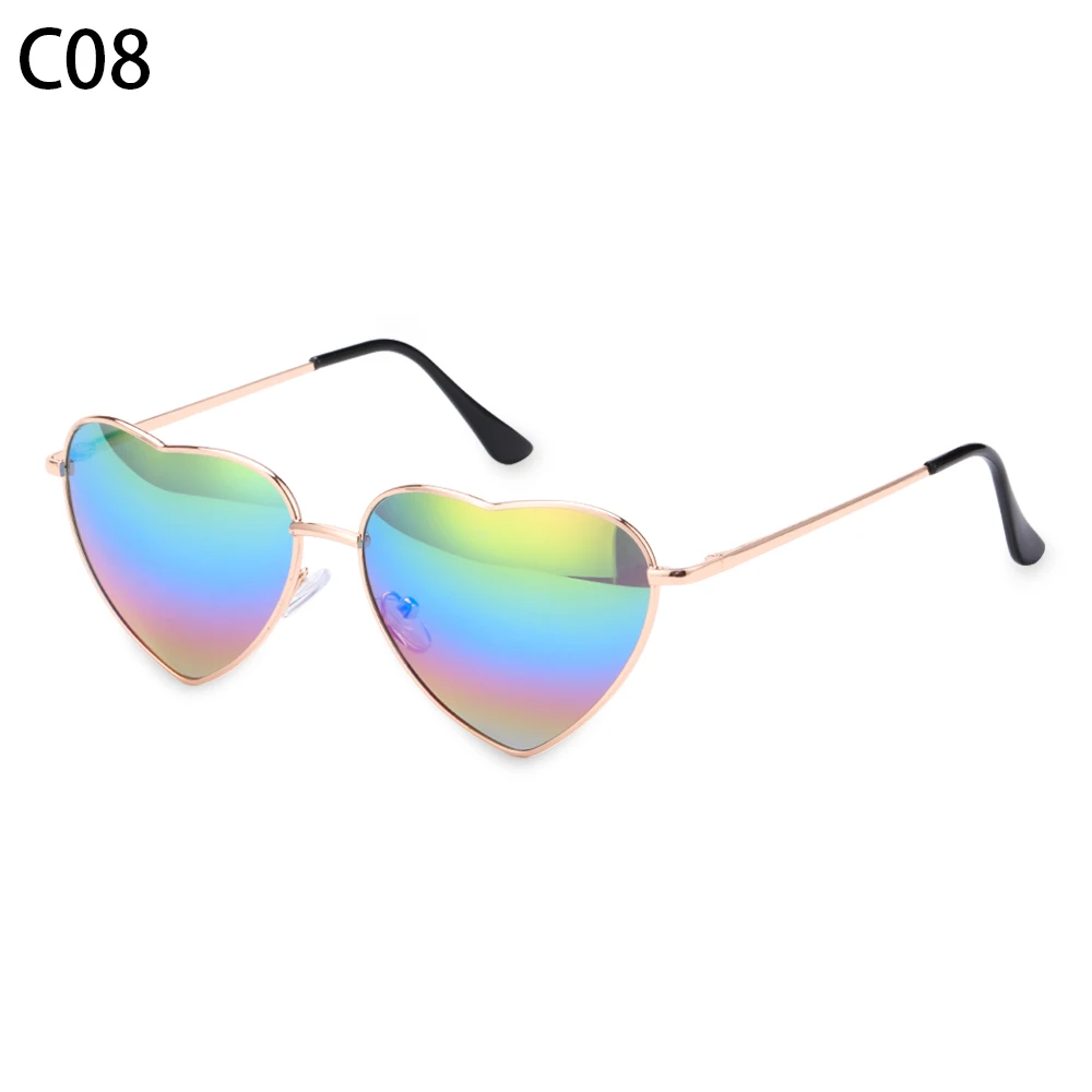 1 PC UV 400 Car Motorcycle Dustproof Goggles Vintage Heart Shape Outdoor Sunglasses Women Fashion Metal Frame Sun Glasses safety gear