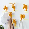 1pc Hanging Hook Animal Head Decorative Hook Deer Elephant Unicorn Rhinoceros Hanger Hook Keys Clothes Hat Wall Decoration Rack 1